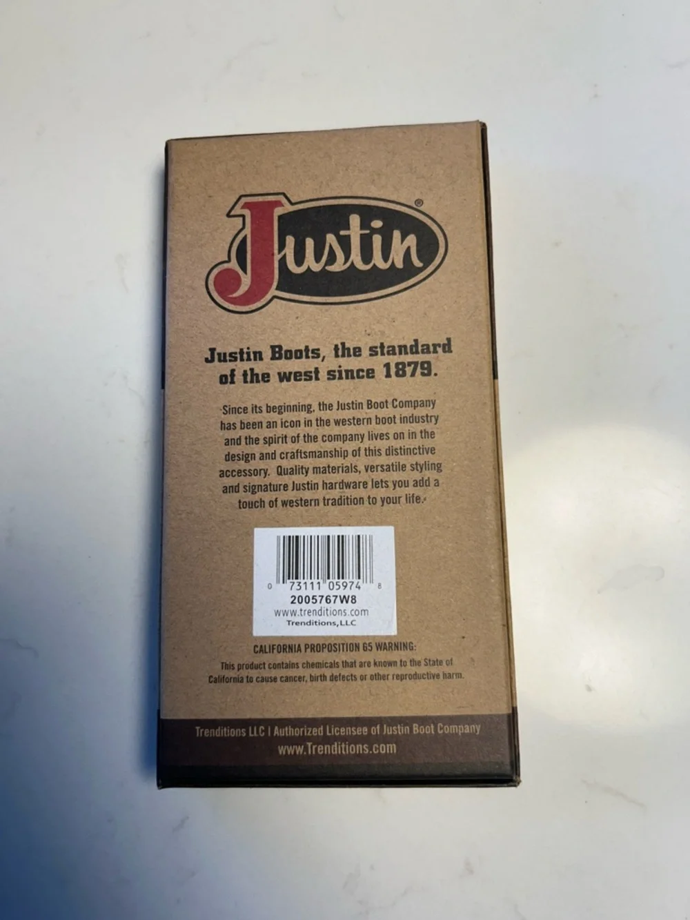 Justin Boots Brown and Black Rodeo RFID Leather Card Holder